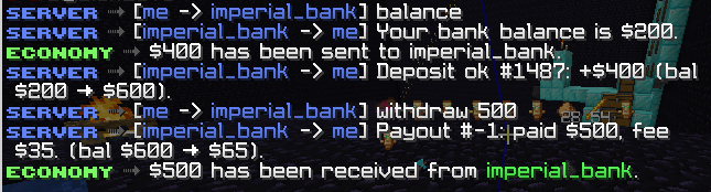 Minecraft client-side Bank - Slide 2 - Web Development Project
